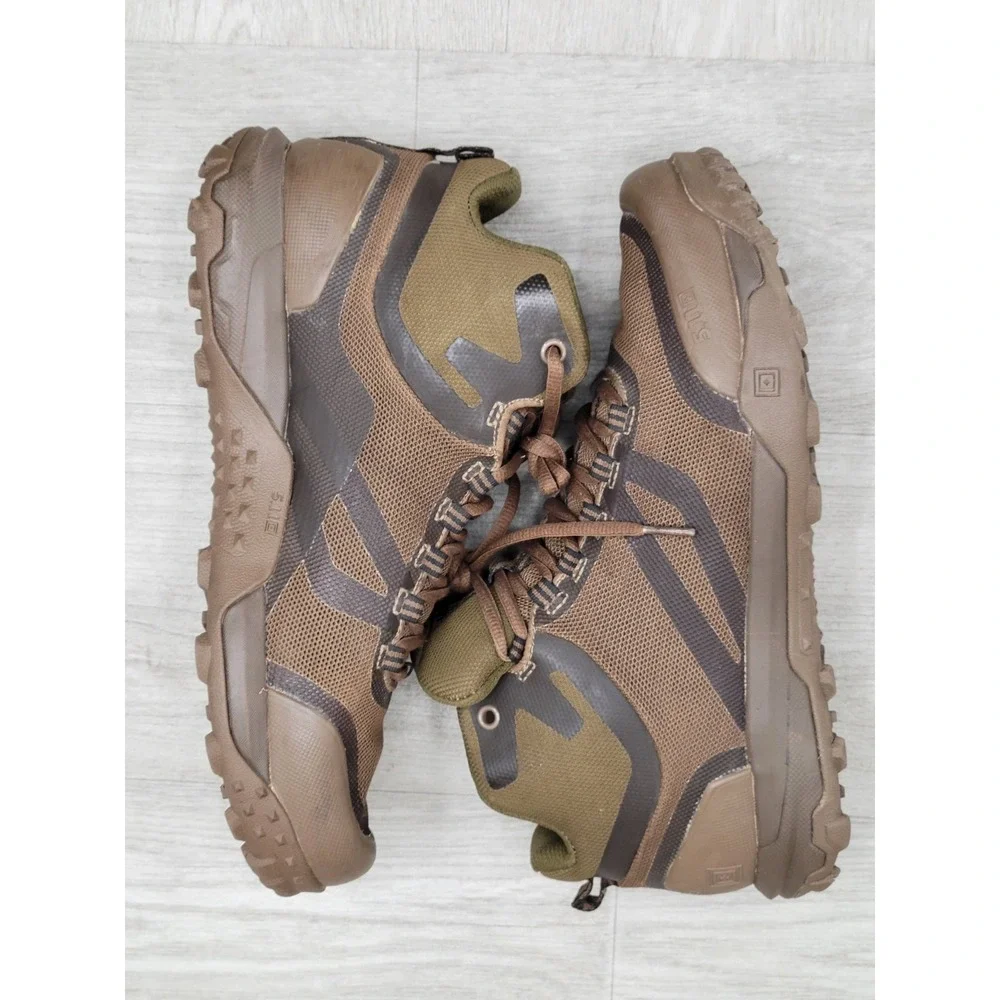 5.11 Tactical A/T Mid Boots Men's Size 10 Dark Coyote Hiking Outdoor Shoes